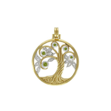 Tree of Life Silver and Gold Plated Pendant MPD3876 - Jewelry